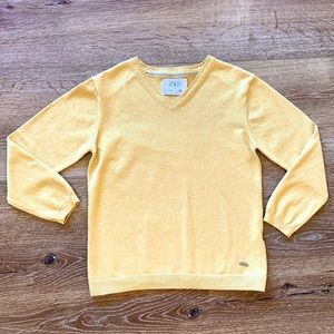 Boys Size 7 Zara #knits Yellow Sweater